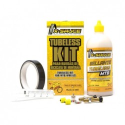 X-SAUCE KIT TUBELESS MTB VÁLVULA GORDA - CINTA NEGRA 30mm